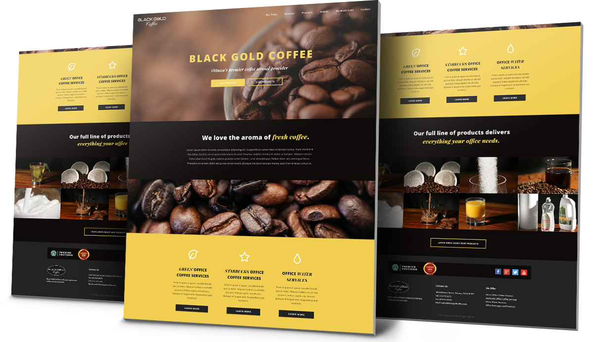 Ottawa-Web-Design-Black-Gold-Coffee